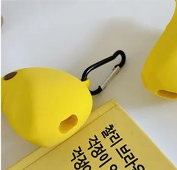 Banana yellow silicone protective case for Apple AirPods Pro wireless earbuds