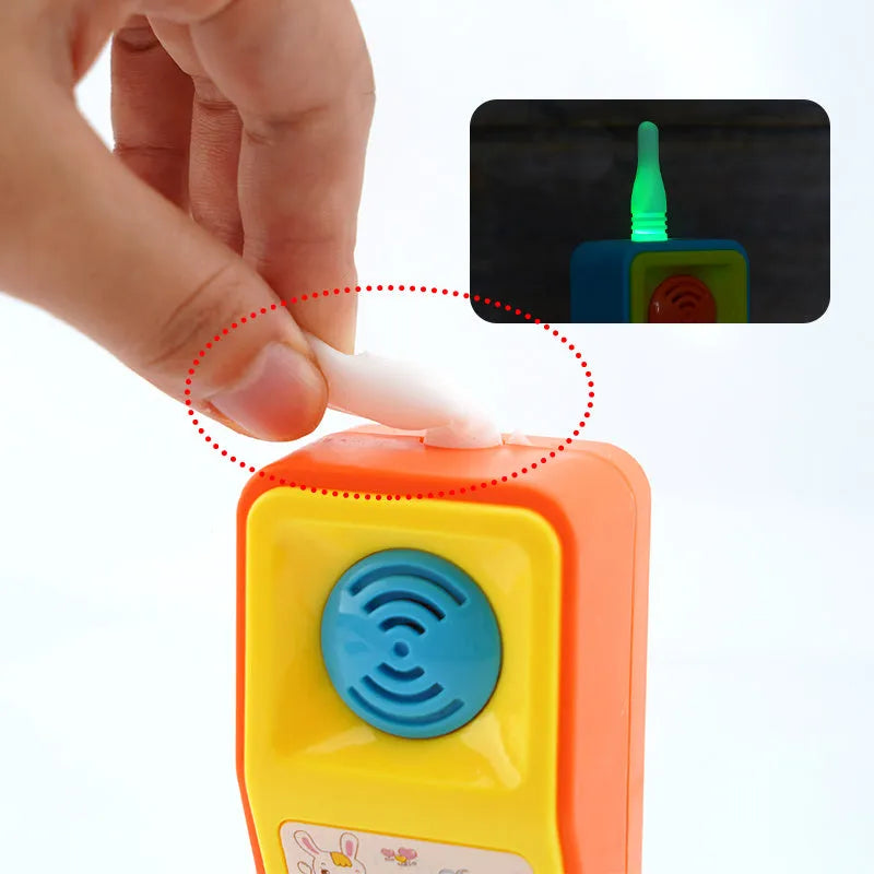 Electric children's educational toy with sound and light features, music cartoon animal design for age 3+