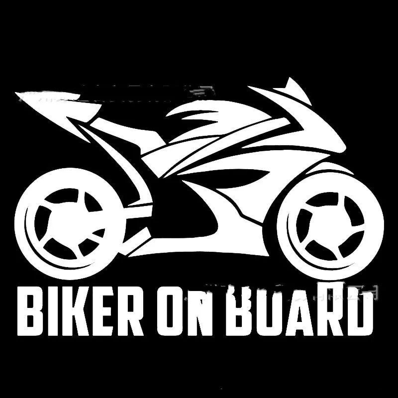 Reflective vinyl motorcycle and car safety sticker in multiple colours and two size options.