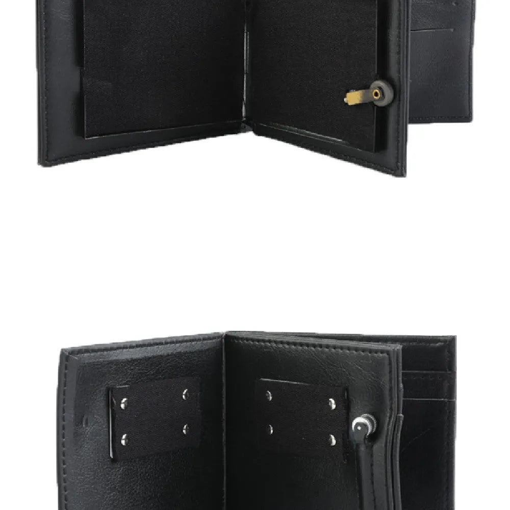 Leather fire wallet magic prop measuring 11.5x10cm in large area colour