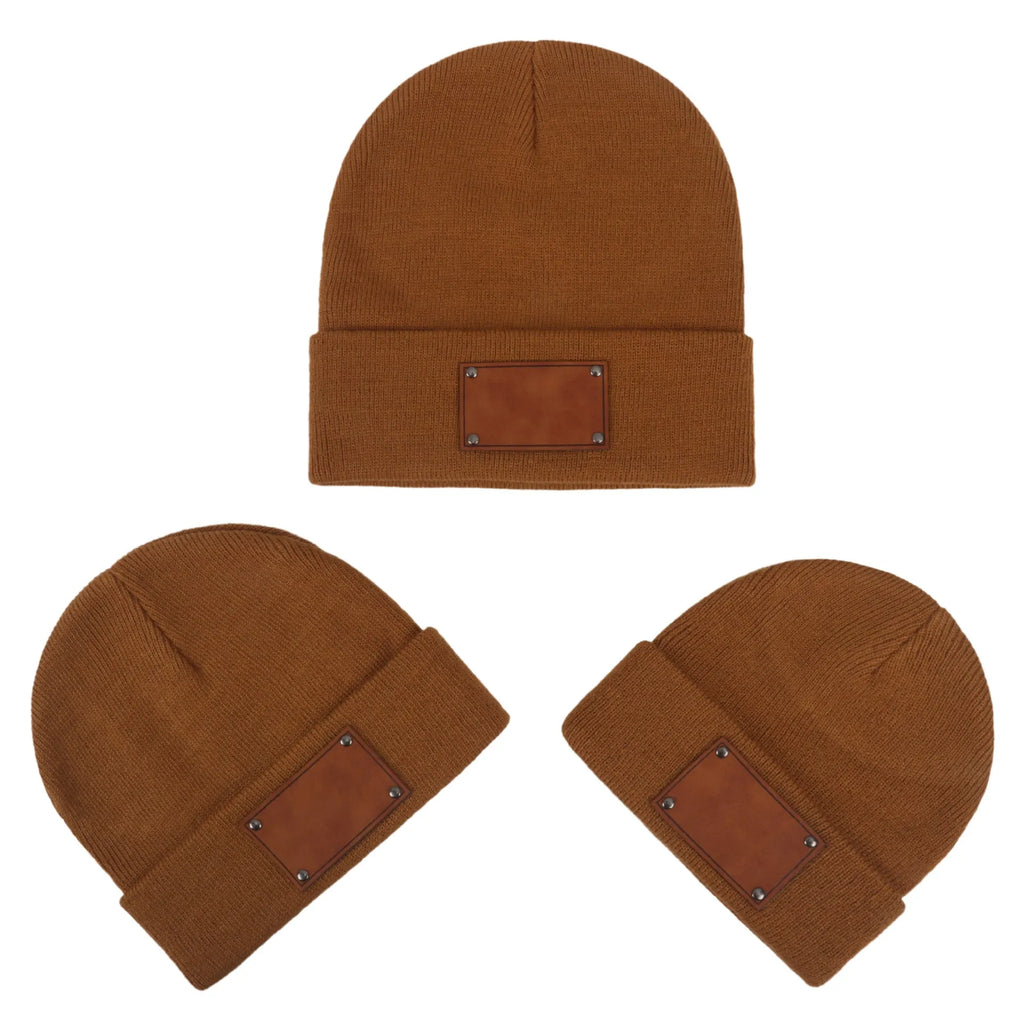 Knitted warm pullover hat in dome style on child, acrylic fibre, available in multiple colours