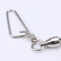 Fishing 8-shaped ring bearing swivel in copper, silver white colour, with 8-shaped ring and bearing mechanism visible