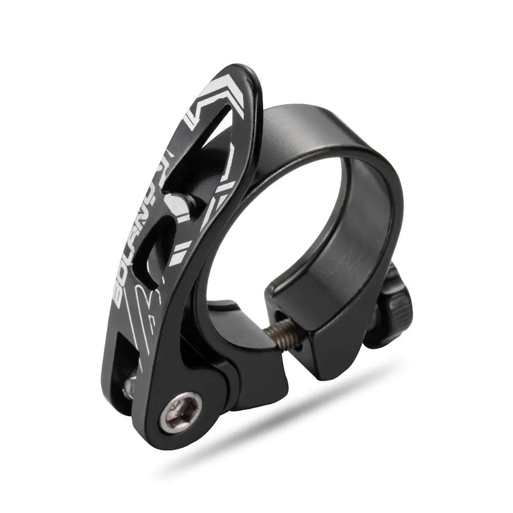 Aluminium alloy bicycle seat tube clamp in black, red, gold, or blue for 31.8mm or 34.9mm frames