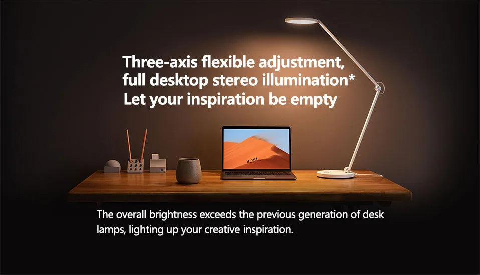 ProLED intelligent folding desk lamp with adjustable colour temperature and mobile app control.