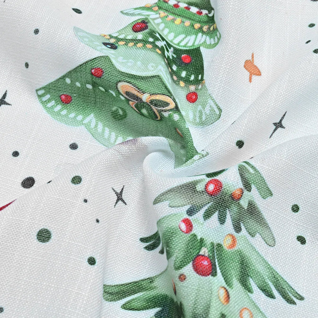 Christmas Forest colour punching design polyester shading curtain hanging on window