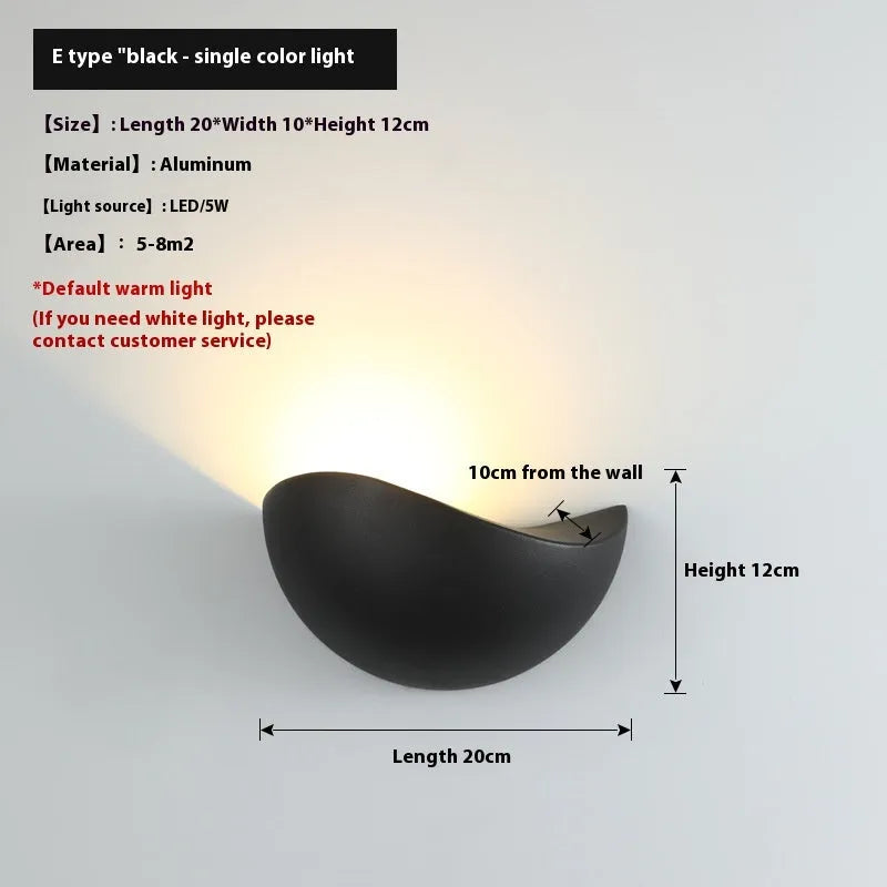 Black courtyard LED lamp with aluminium alloy shell and IP65 waterproof rating for outdoor garden lighting