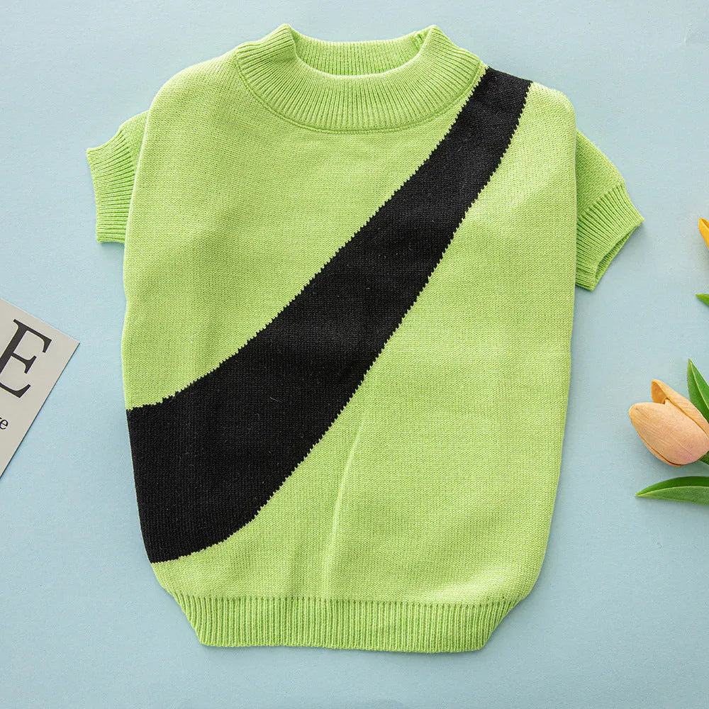 Casual wool dog sweater for Corgi or Poodle in multiple colours