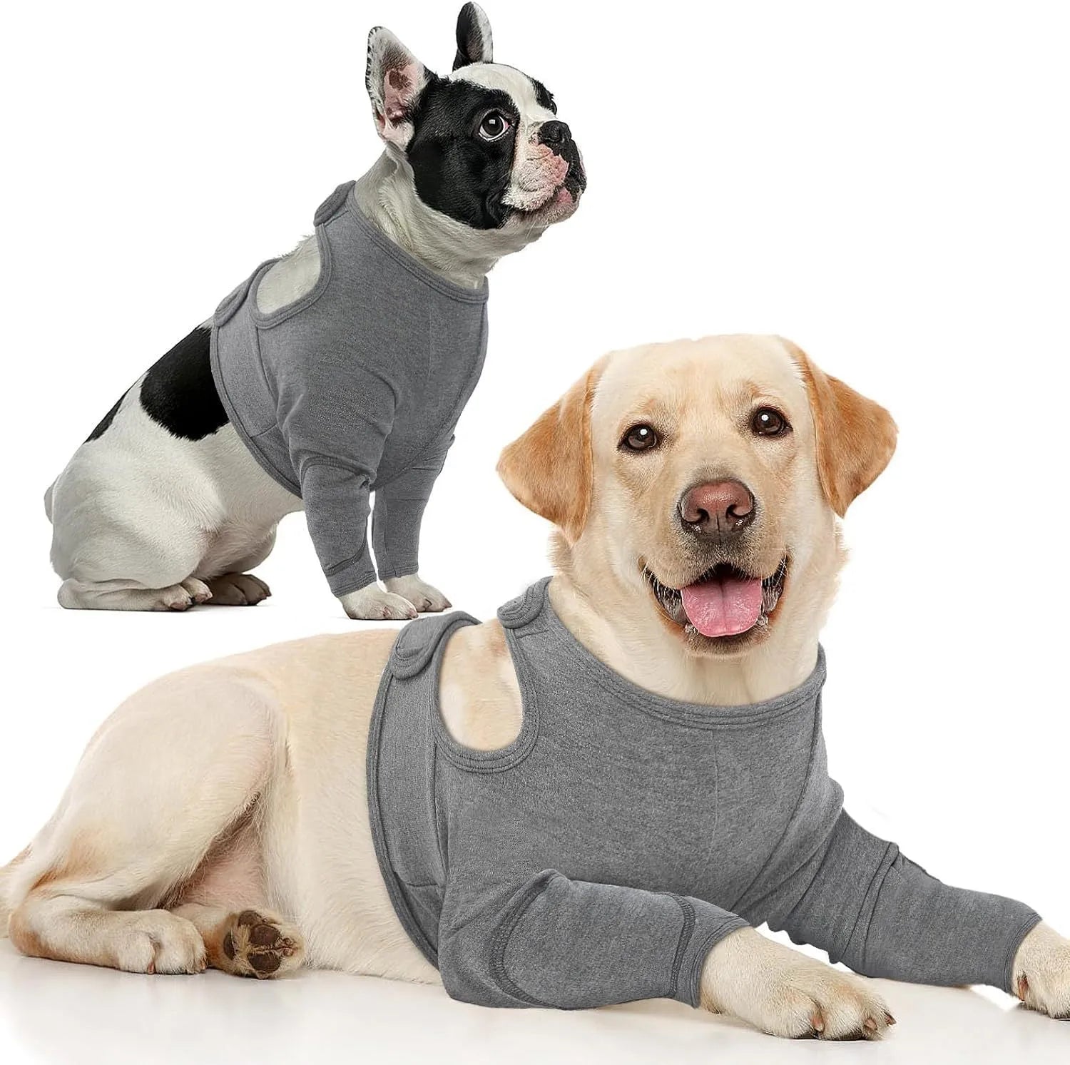 Pet protective gear double front leg cover for dogs in black polyester with six size options S to 3XL