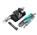 Black nylon waterproof pet training waist bag with dog leash and collar set for outdoor walking