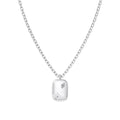 925 silver clavicle chain necklace for women electroplated finish silver colour DY190905-S-S-WH