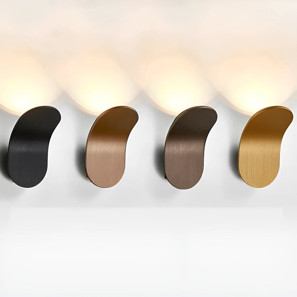 Modern simplicity living room wall light in brushed black finish measuring 100x120x180mm