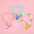Adjustable plastic pet collar in macaron candy colours with chain detailing for cats, dogs and rabbits