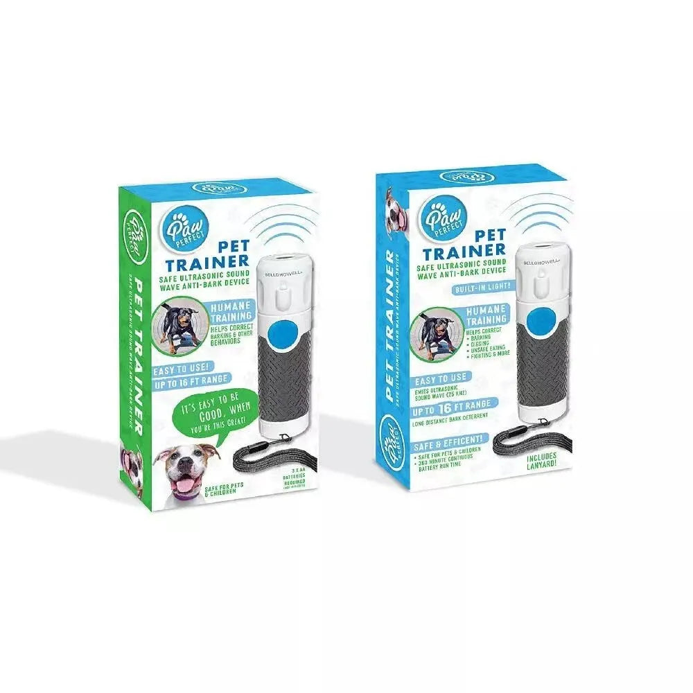 White ABS plastic handheld ultrasonic dog trainer for barking control