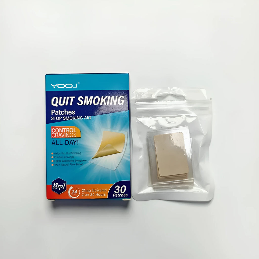 Box of 30 plant extract nicotine replacement patches for smoking cessation