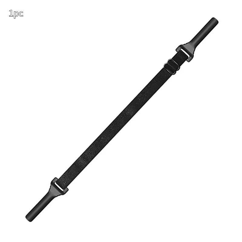 Black adjustable glasses cord with silicone earpiece ends for anti-slip spectacle retention