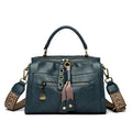 Soft grey PU women's crossbody bag with a horizontal square shape and sandwich pocket.