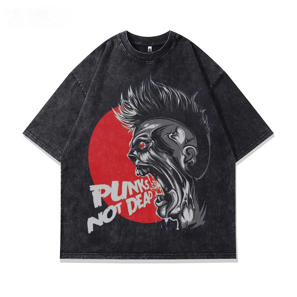 Men's loose short sleeve t-shirt with a character print design on pure cotton fabric