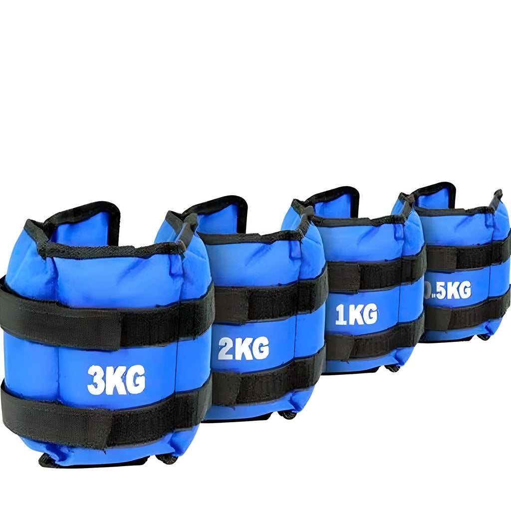 A pair of Oxford cloth legging sandbags for weight training in track and field athletics