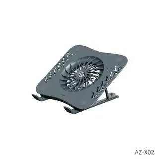 Portable folding notebook radiator in grey, 250x220mm, with USB cable