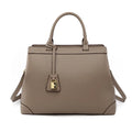 Urban minimalist PU vertical square bag with stitching detail, available in black, light beige brown, and wine red