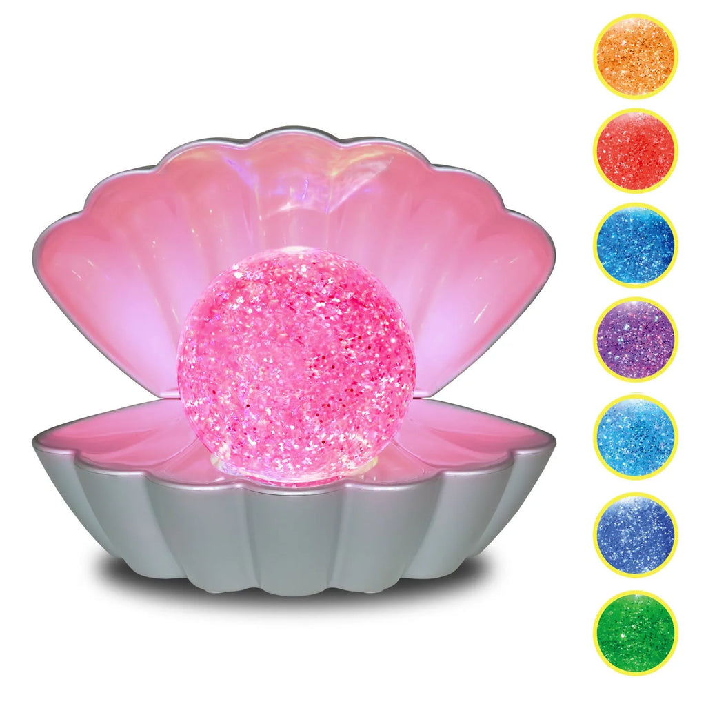 Shell-shaped decorative night lamp with neon ambience lighting in mist-effect colours