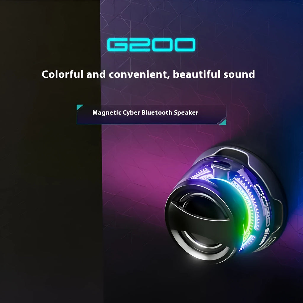 Mini wireless Bluetooth magnetic TWS speaker 56mm in black with compact cylindrical design