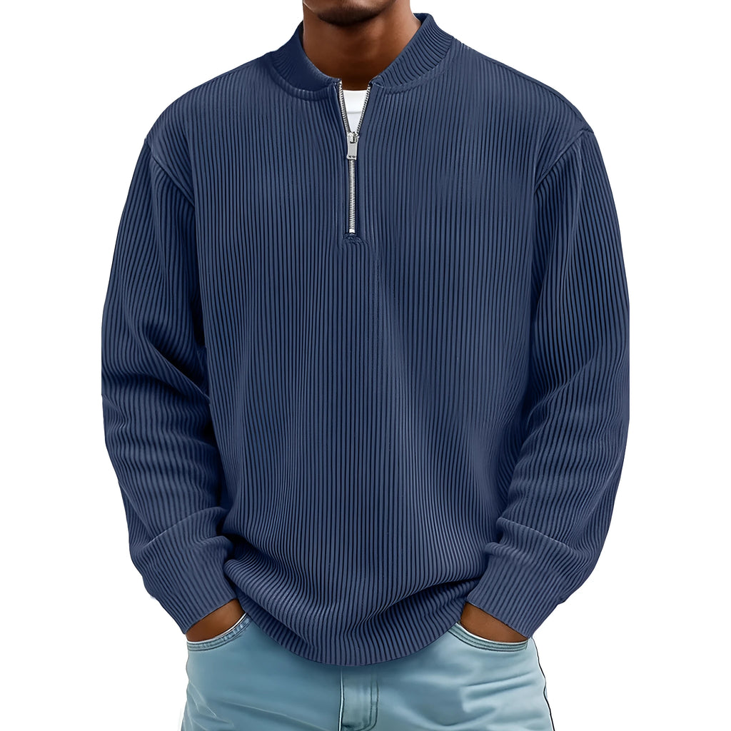 Men's digital print zip-up polyester cardigan with retro American style, loose fit, available in multiple colours