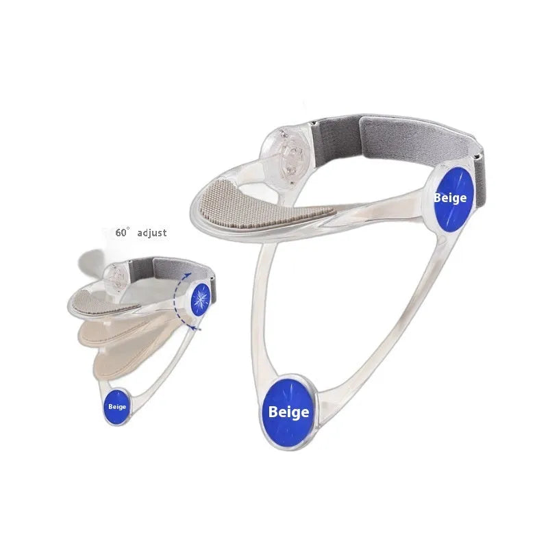 Adjustable neck support cervical spine corrector in transparent colour for fitness use