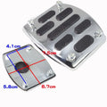 Metal motorcycle brake pedal skid plate accessory for scooter and bike protection