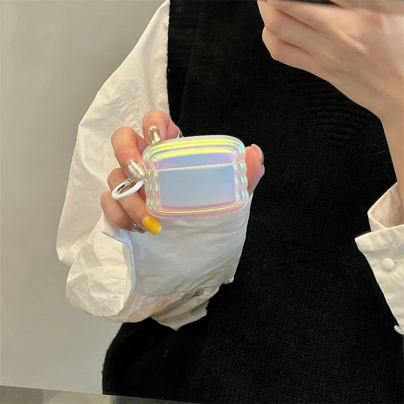 Silicone headset case with magic laser ring design for AirPods Pro 2, New Generation 3, Pro, and 1/2 generation models