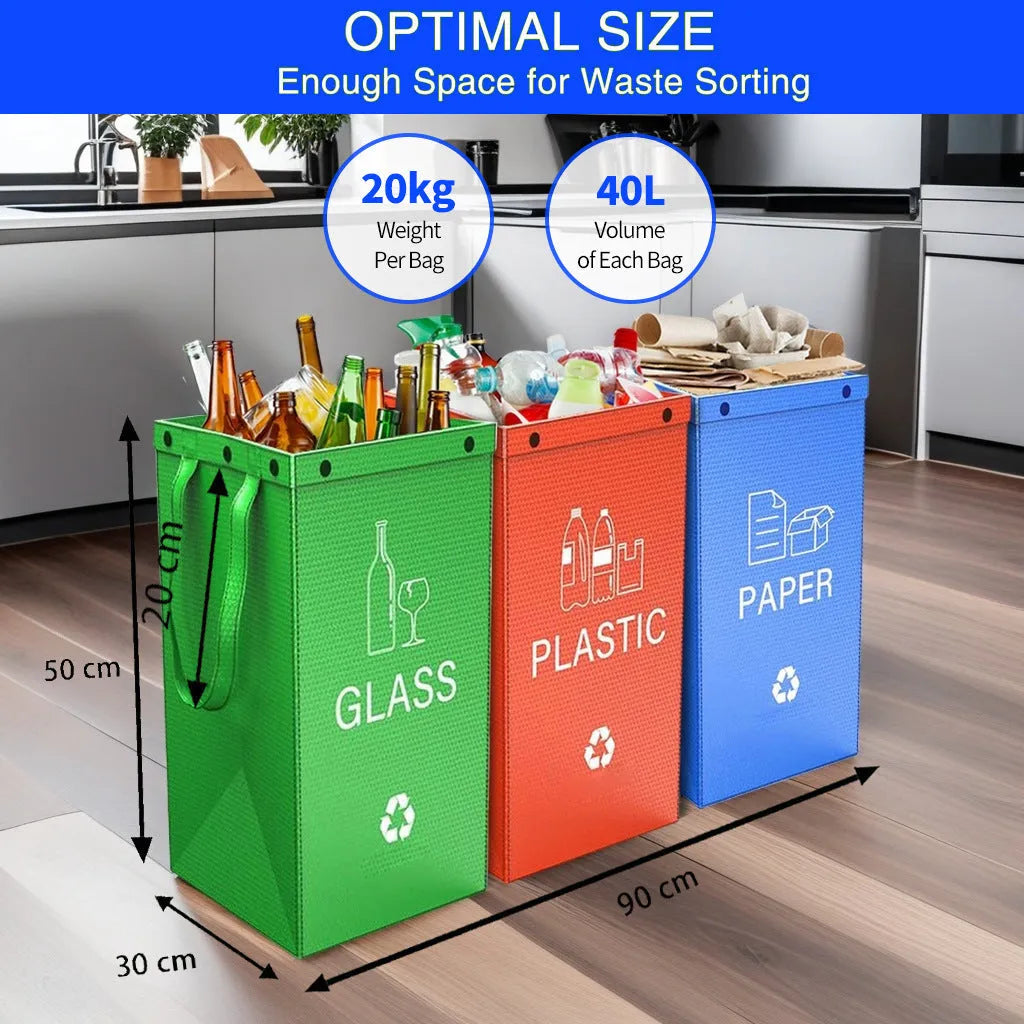 40-litre waterproof garbage bag in multiple colour options for waste segregation