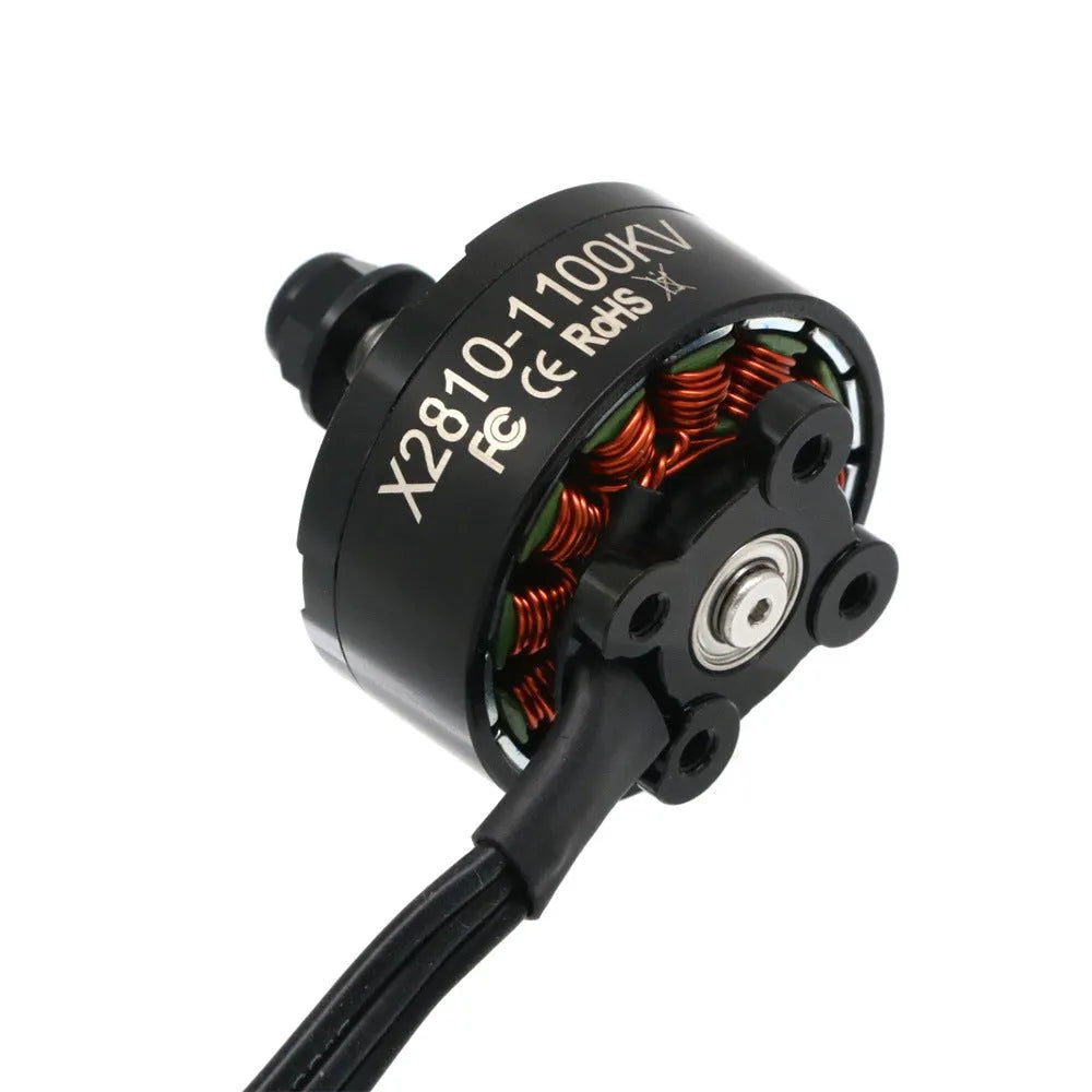 X2810 multi-axis flight motor with metal housing, available in 900KV 1100KV 1500KV options