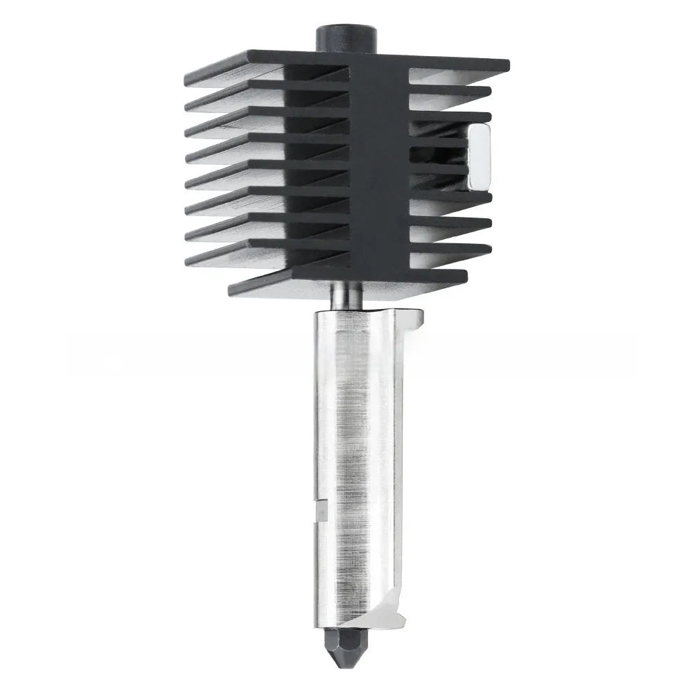 Hardened steel hot end nozzle kit with four sizes for Bambu Lab A1 Mini 3D printer, includes black silicone sleeve.