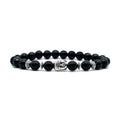 Bracelet with 19mm Buddha head beads in five stone options including amethyst and tiger eye