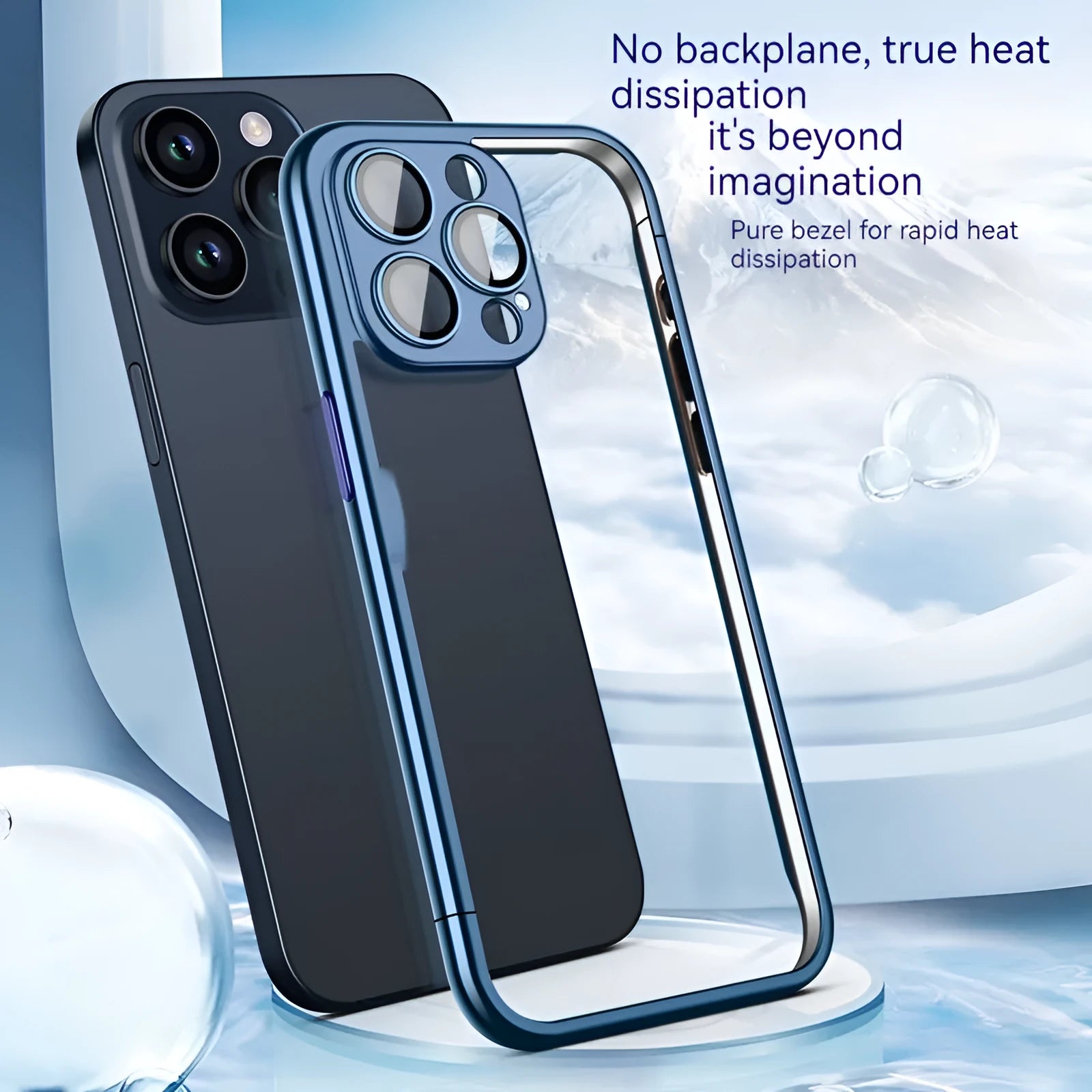 Shell Matte Plating Frame phone case for Apple iPhone with glass lens protector, Titanium Gray finish