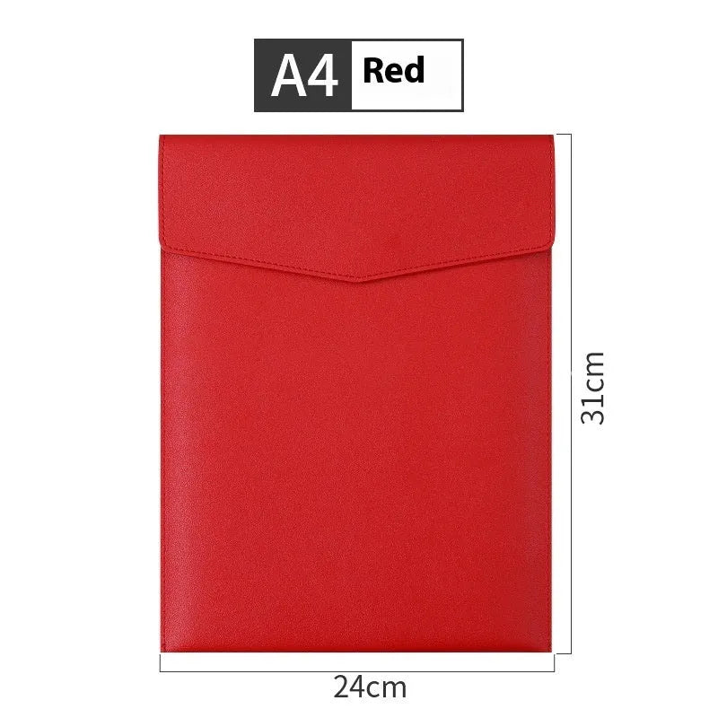 A4 vertical PVC file bag in black for business document organisation