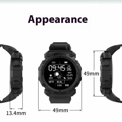 Spaceman Round FD68S smart bracelet with large colour TFT screen on wrist, smart reminder display