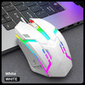 Large weighted wired USB e-sports mouse for laptop gaming in black