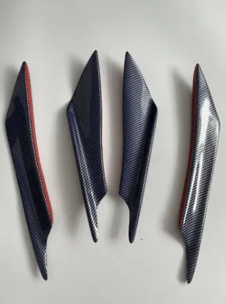 Carbon fibre pattern bumper blade air knife kit for automotive installation