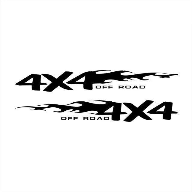 Fire totem striped design car body reflective sticker showing off-road styling on vehicle surface
