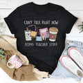 Black straight cut cotton summer t-shirt with round neckline and short sleeves