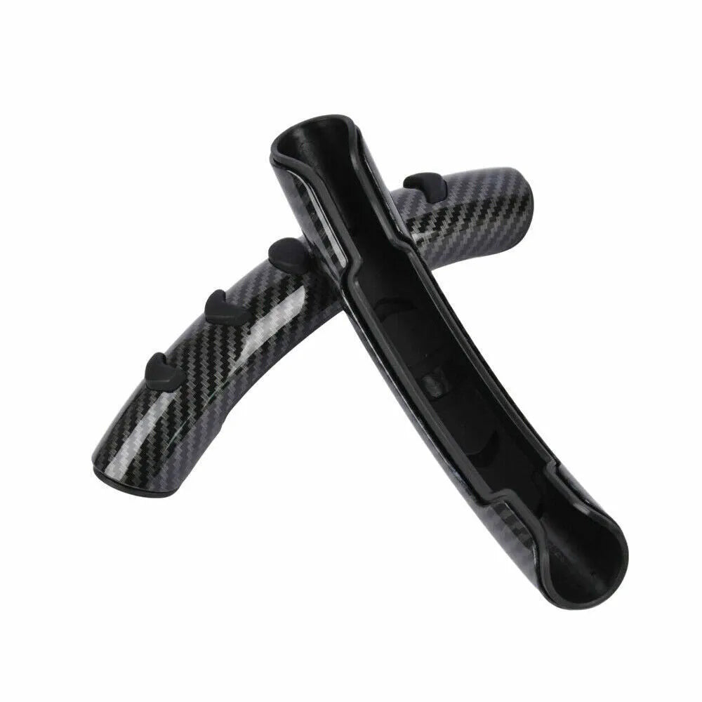 Carbon fibre black fibre steering wheel anti-slip sleeve showing 38cm diameter
