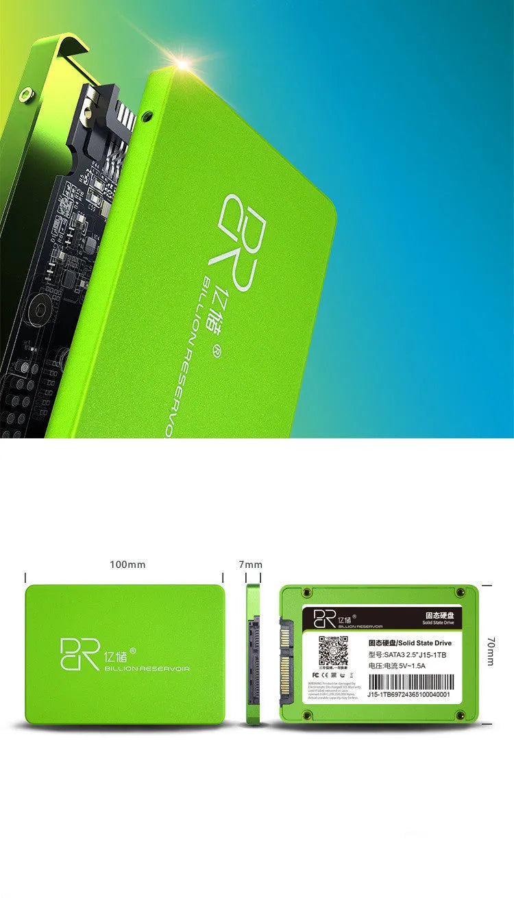 Black personalised desktop notebook solid state drive with SATA3.0 interface and 2.5-inch form factor