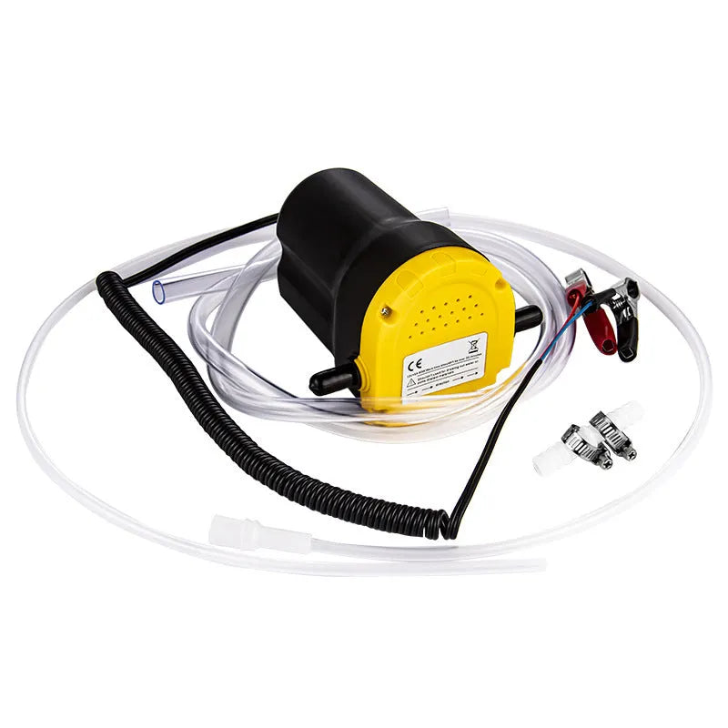 12V electric self-priming oil gear pump with engineering plastic body for transferring engine oil.