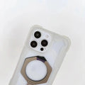 Drop-resistant magnetic suction phone case for Samsung S23 S24 S25 in black with raised bezel