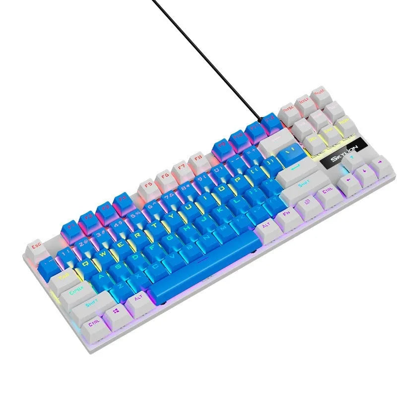 K87 wired mechanical keyboard with metal case in selected colour, showing 87-key compact layout
