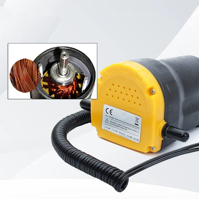 12V electric self-priming oil gear pump with engineering plastic body for transferring engine oil.