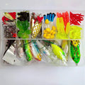 142-piece fishing lure set with fishing pliers and hard mino sequins in assorted colours