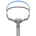 Ventilator nasal pillow mask with silicone cushion and adjustable headband components