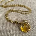 Hand-carved dragonfly pendant necklace in 925 silver with vintage bronze finish